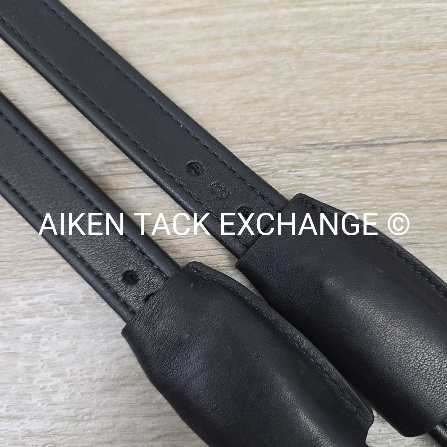 Equipe Mono Stirrup Leathers, Black, 145cm / 58"