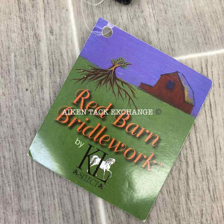 KL Select Redbarn Levade Plain Raised Brownband, Size Full (15") , Black Leather