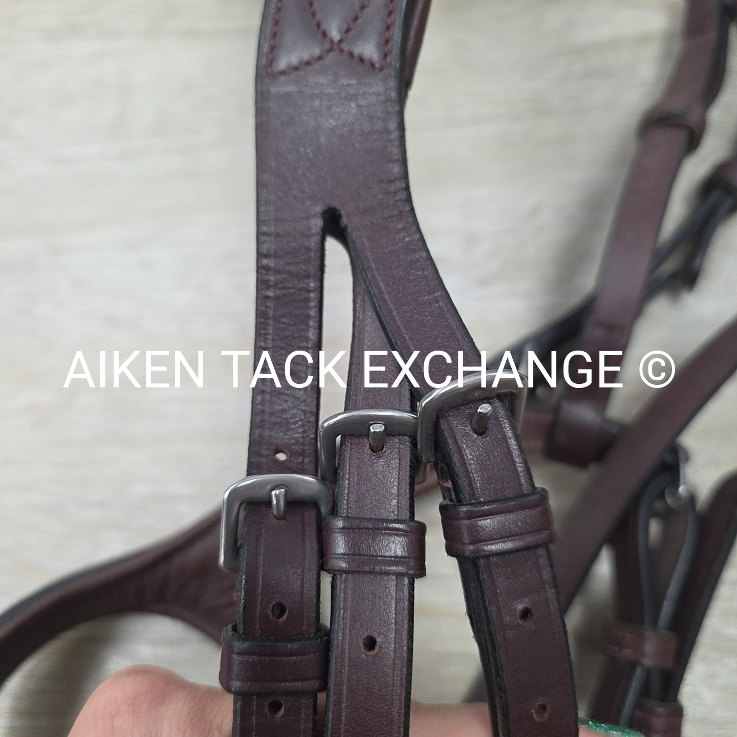 Artemis Equestrian Victory Bridle, Missing Browband, No Reins, Brown, Oversize