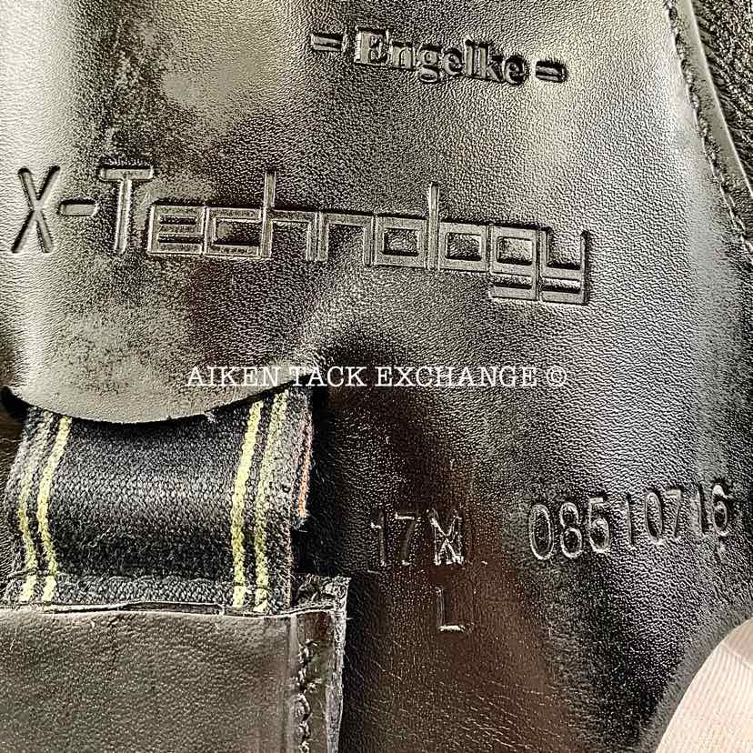 2016 Prestige X-D1D K Zero Monoflap Dressage Saddle, 17" Seat, Wide Tree, Wool Flocked Panels