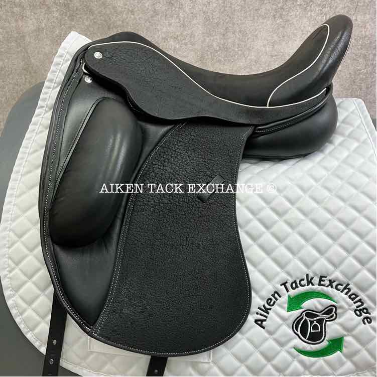 2023 Custom Saddlery Wolfgang Solo MKII Monoflap Dressage Saddle, 17.5" Seat, Adjustable Tree, Wool Flocked Panels