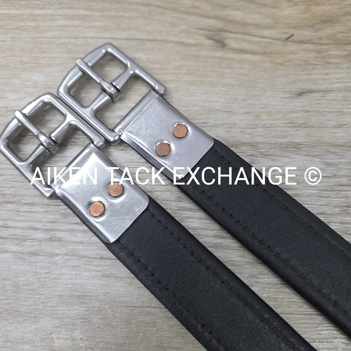 Bates Stirrup Leathers, Black, 63"