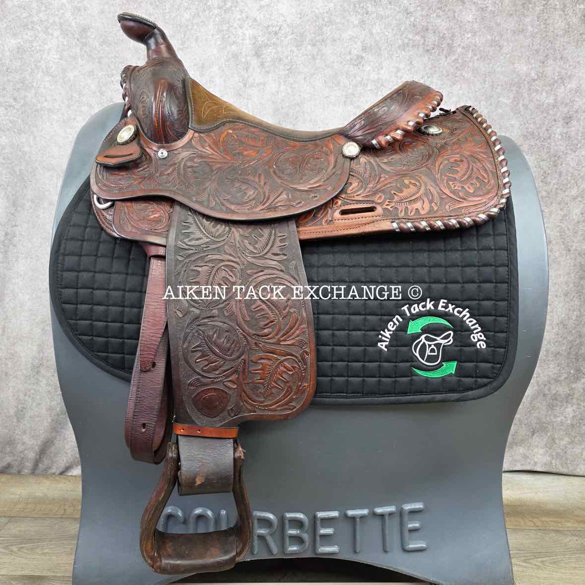 Tex Tan Hereford Western Saddle, 16" Seat, Regular Tree - Semi QH Bars