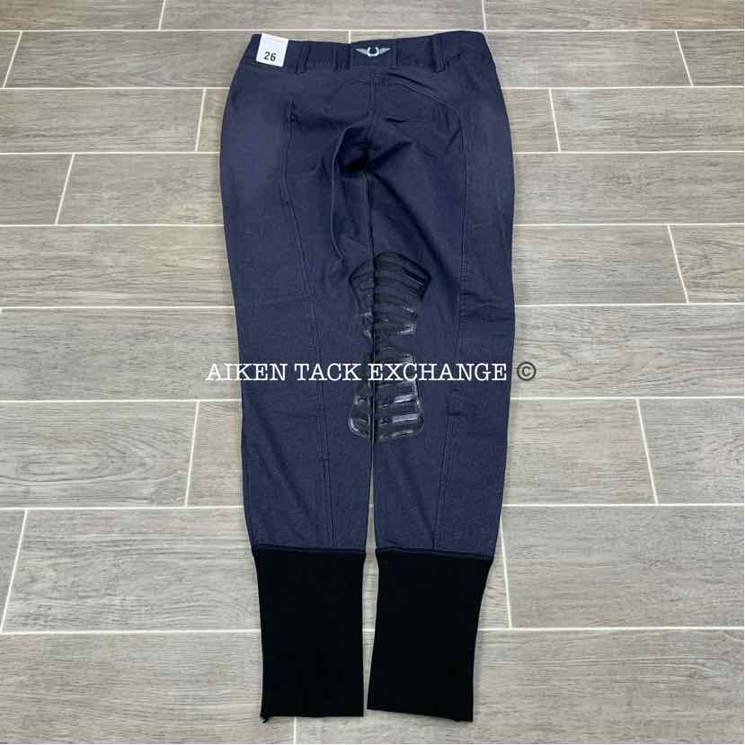 TuffRider Sierra Denim Knee Patch Breeches, Size 26