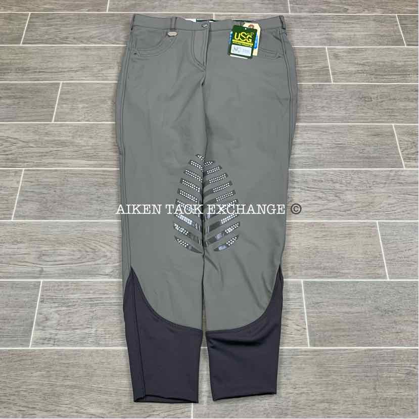 KL Select USG Valentina Silicone Grip Knee Patch Breeches, Size 30