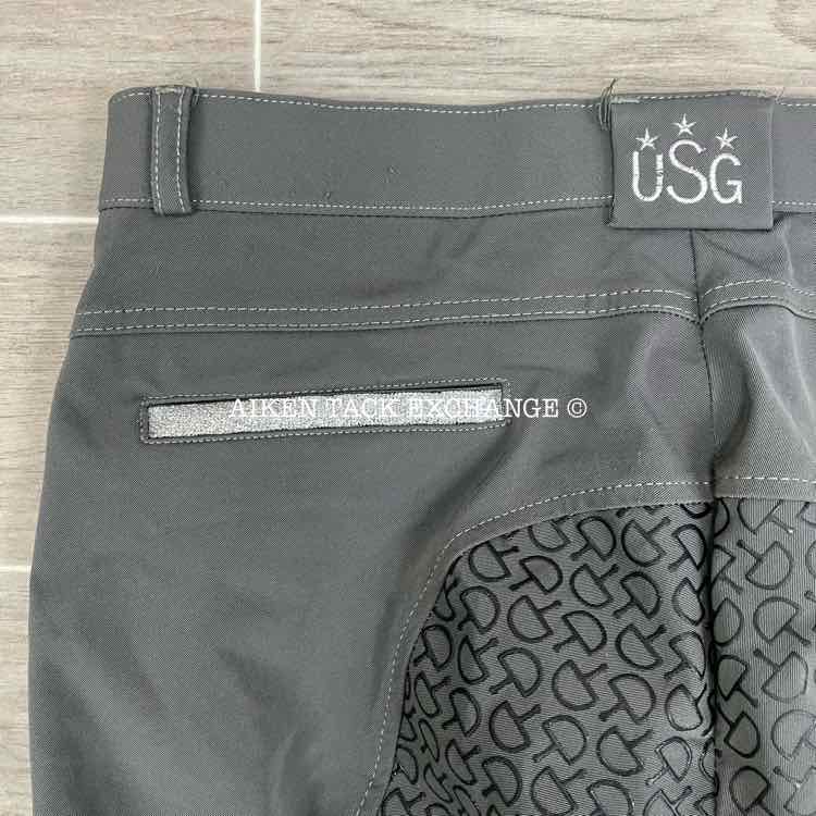 KL Select USG "Meghan" Silicone Grip Full Seat Breeches, Size 32