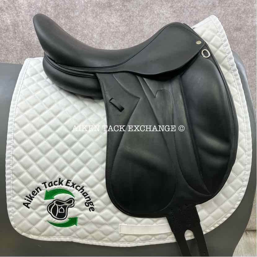 2013 Devoucoux Makila Monoflap Dressage Saddle, 18" Seat, 3A Flap, Medium Wide Tree, Foam Panels, Full Buffalo Leather