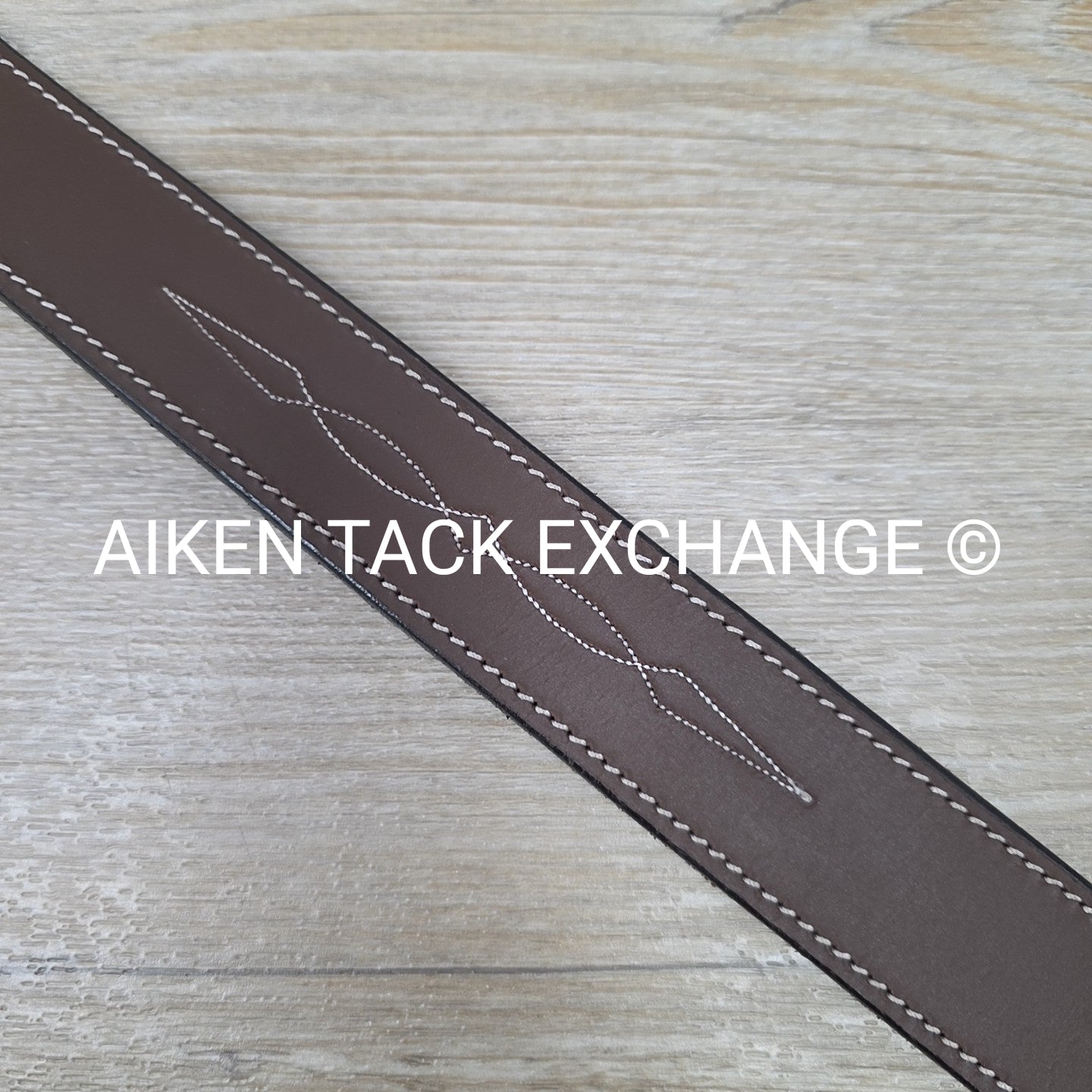 Dover Saddlery Fancy Stitched Leather Belt, Brown, 30