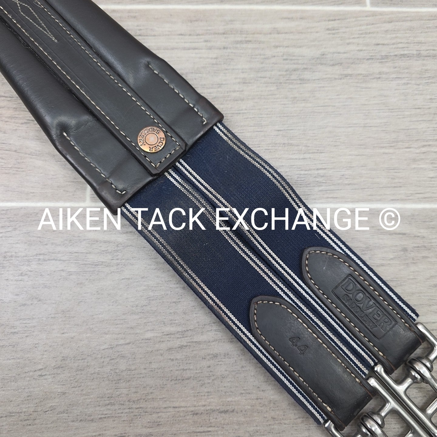 Dover Saddlery Fancy Stitched Girth, Brown, 44"
