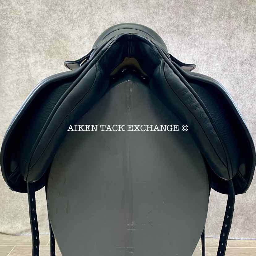 2018 Custom Saddlery Advantage Monoflap Dressage Saddle, 17.5” Seat, Adjustable Tree, Wool Flocked Panels