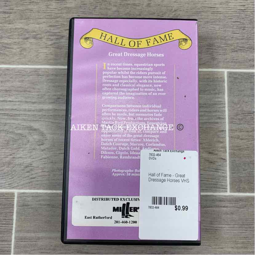 Hall of Fame - Great Dressage Horses VHS