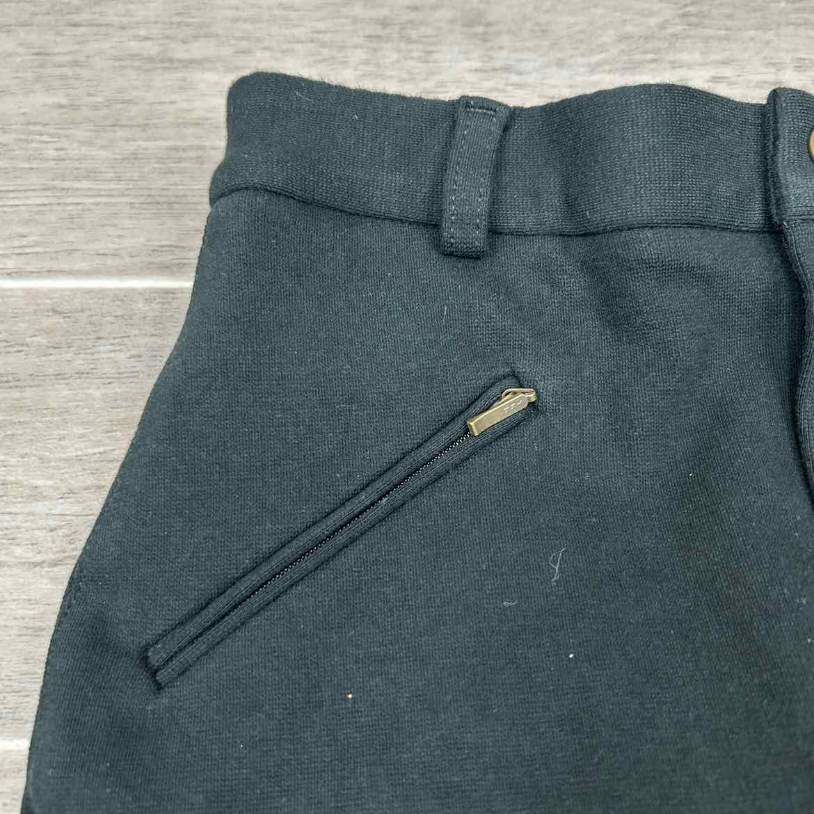 ELT Children's Full Seat Breeches, Black, Size 12, Brand New