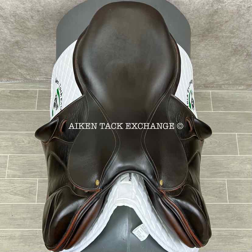**SOLD** 2013 Devoucoux Chiberta Monoflap Jump Saddle, 18.5" Seat, 2AAR Flap, Medium Tree, Wool Flocked, Full Buffalo Leather