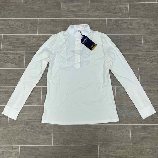 Ovation Elegance Long Sleeve Show Shirt, White, Size Large