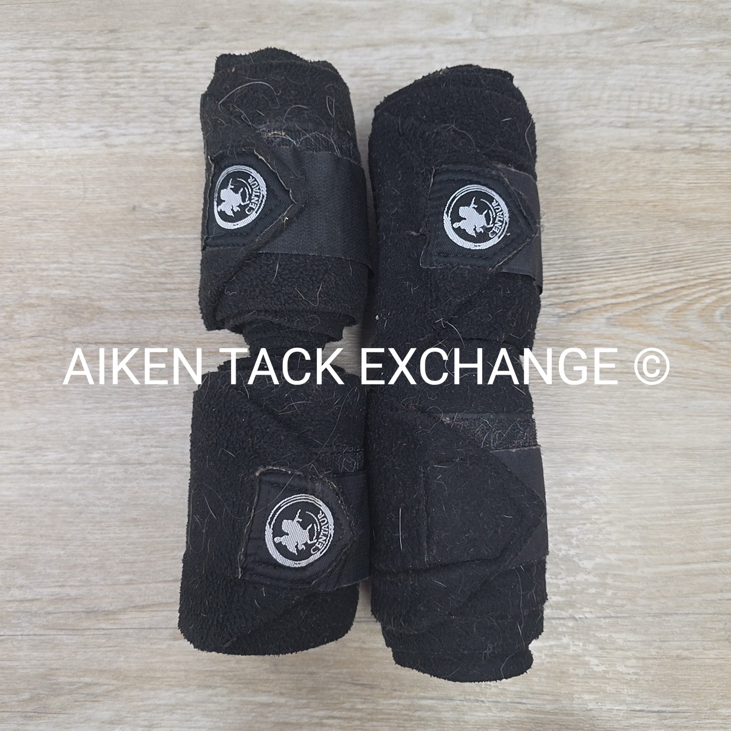 Centaur Fleece Polo Wraps, Black, Set of 4