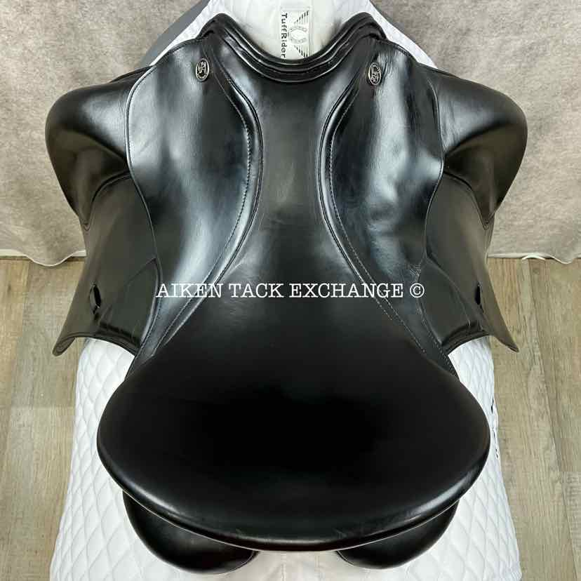 2002 Kieffer Lusitano Kur Dressage Saddle, 17" Seat, Medium Wide Tree, Wool Flocked Panels