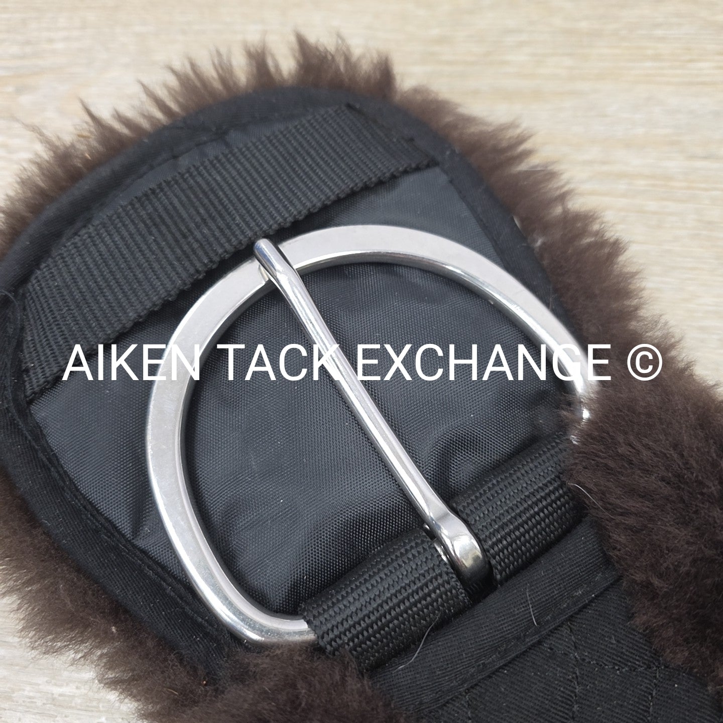 CAS Equestrian Sheepskin Cinch, Brown, 24"