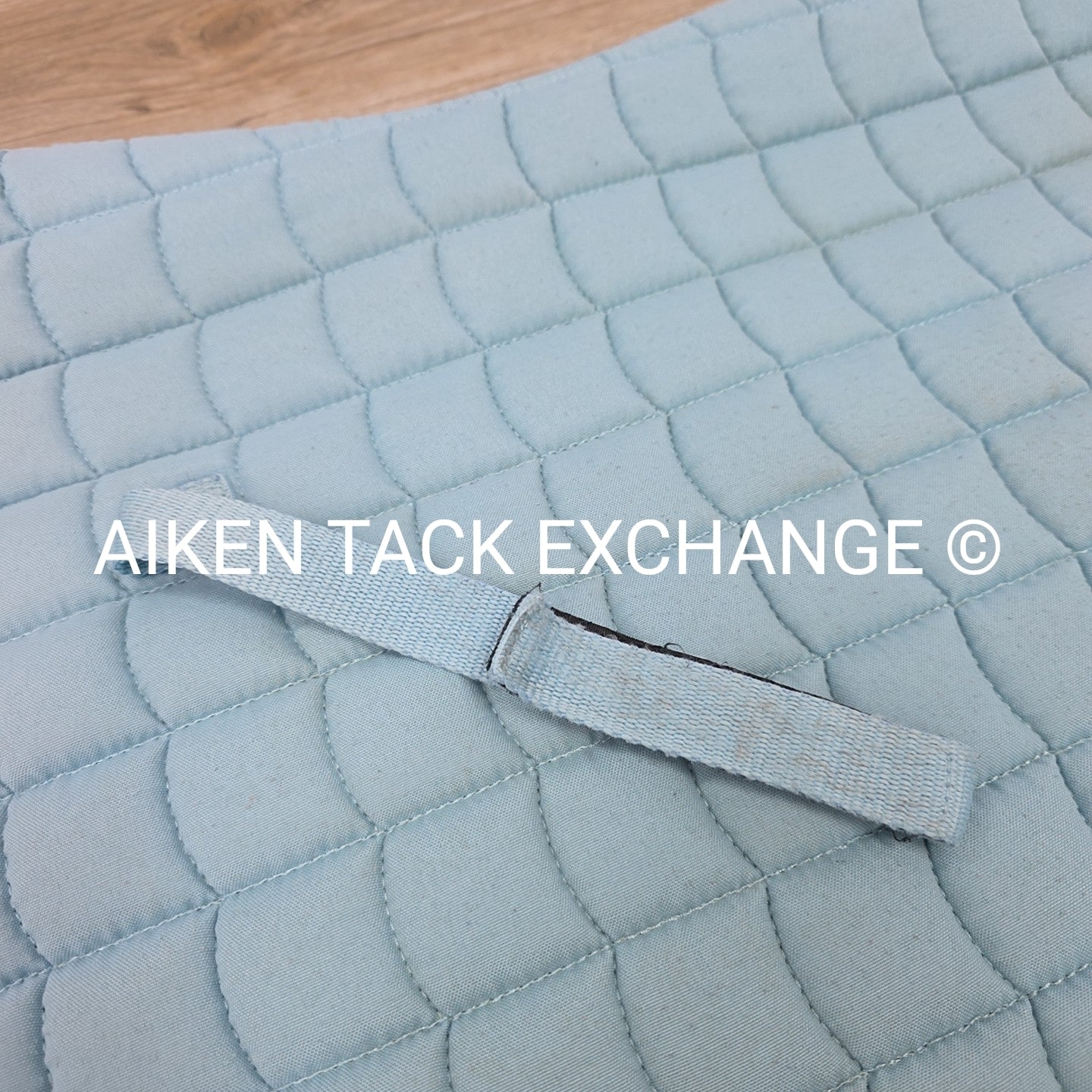 Horze All Purpose Saddle Pad, Light Blue with Silver Piping