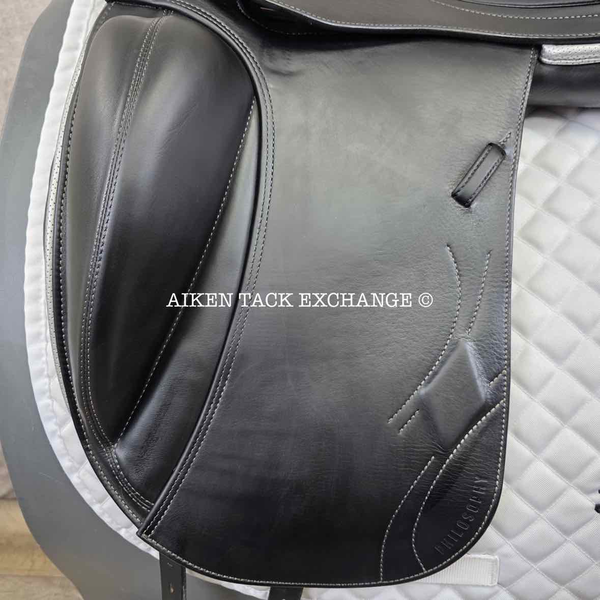 2021 Prestige Philosophy K CPS Monoflap Dressage Saddle, 18" Seat, 34 Tree - MW, Wool Flocked Panels