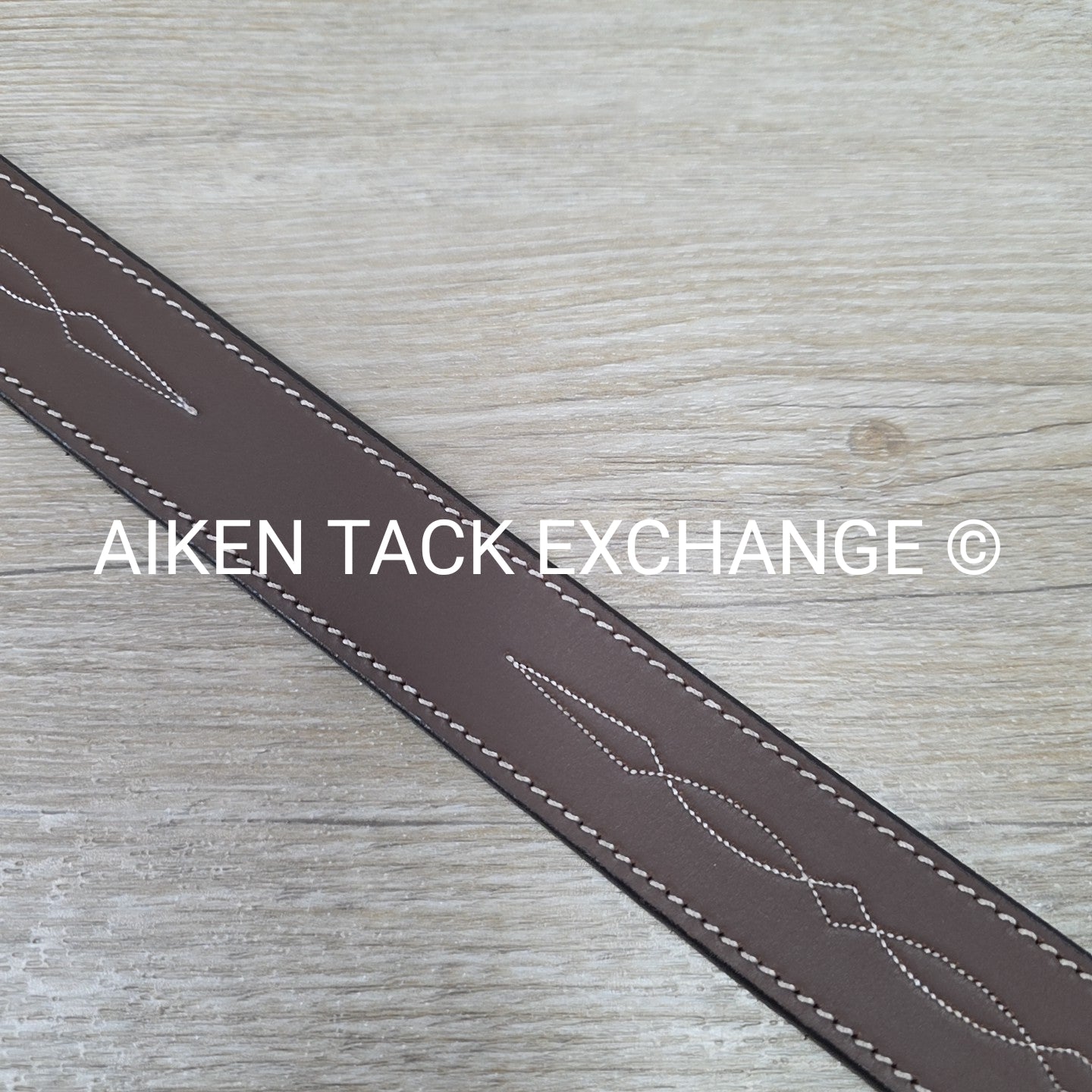Dover Saddlery Fancy Stitched Leather Belt, Brown, 30