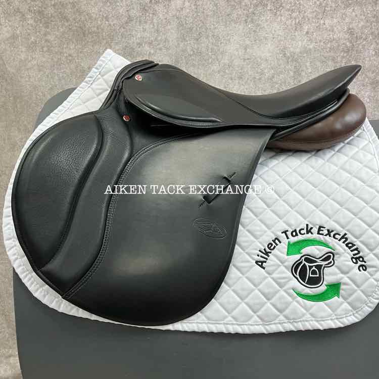Courbette Lemetex Aristokrat Jump Saddle, 17" Seat, Medium Wide Tree, Wool Flocked Panels
