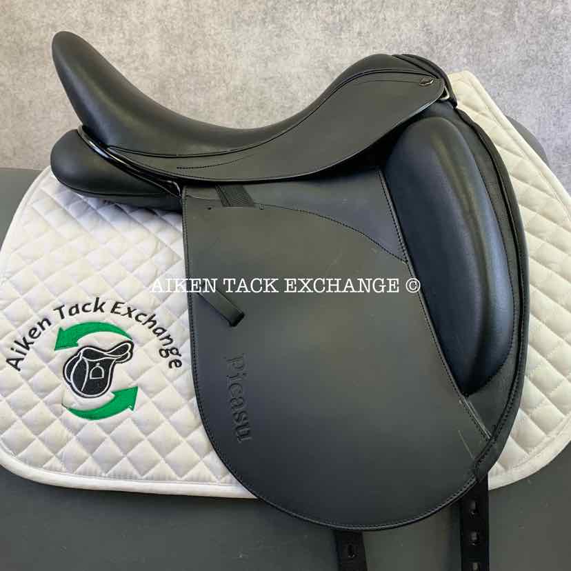 2022 MaxFlex Picasu Monoflap Dressage Saddle, 18" Seat, Flex Tree - Extra Wide, Wool Flocked Panels