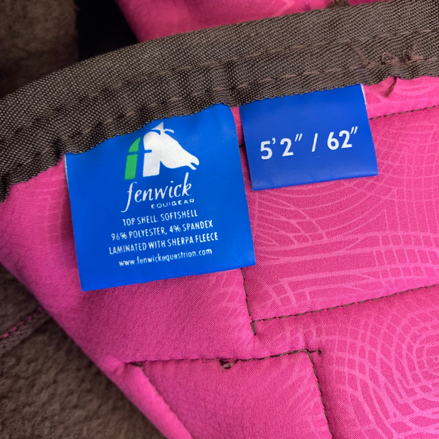 **CLEARANCE** Fenwick Softshell Dress Blanket Cooler with Sherpa Fleece Lining, Pink (Sizes: 62", 66")
