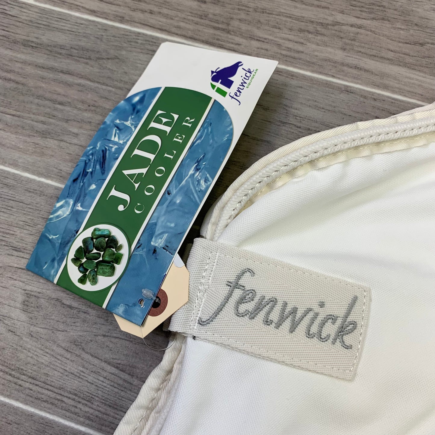 **CLEARANCE** Fenwick Equestrian Therapeutic Jade Cooler, White (Sizes: 62" & 82")