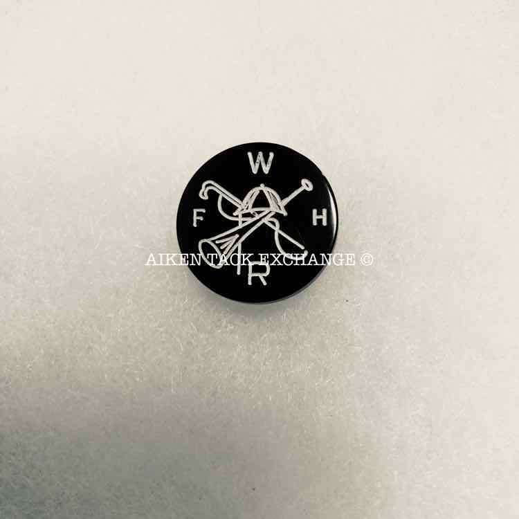 Whiskey Road Fox Hounds "WRFH" Button, Black, Large:Foxhunting Accessories: Aiken Tack Exchange:The Aiken Tack Exchange