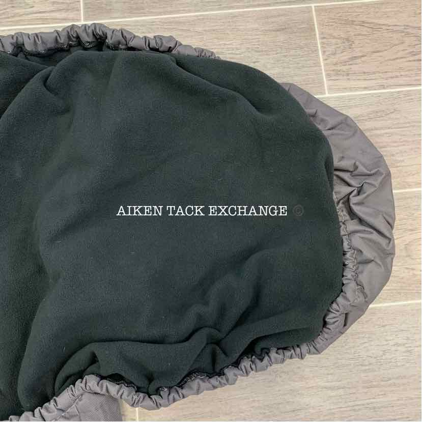 Het Gareel.nl Saddle Cover, Fleece Lined, Grey w/ White Embroidery