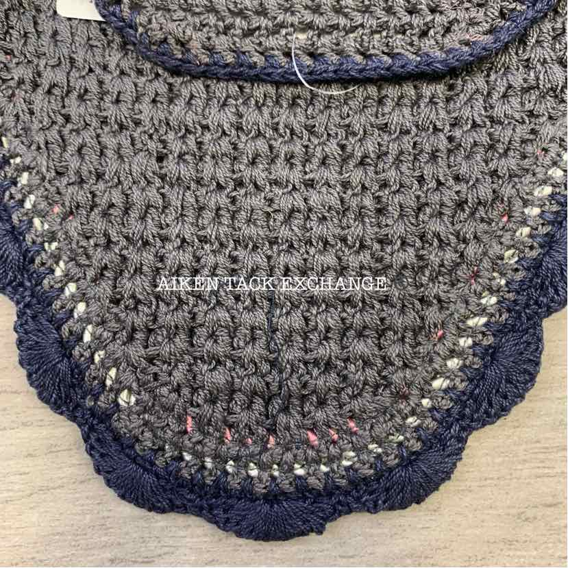 USG by KL Select Fly Veil Ear Bonnet, Anthracite/Rose, Size Full, Brand New