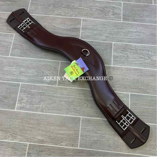 KL Select Red Barn Balance Anatomic Shoulder Relief Dressage Girth, Brown, 28"