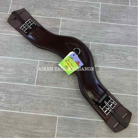 KL Select Red Barn Balance Anatomic Shoulder Relief Dressage Girth, Brown, 24"