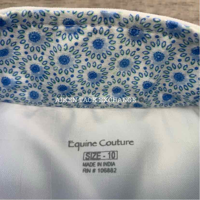 Equine Couture Long Sleeve Show Shirt, Size 10