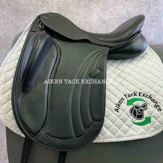 2019 PDS Carl Hester Delicato II Monoflap Dressage Saddle, 18" Seat, Adjustable Tree - Changeable Gullet, Wool Flocked Panels