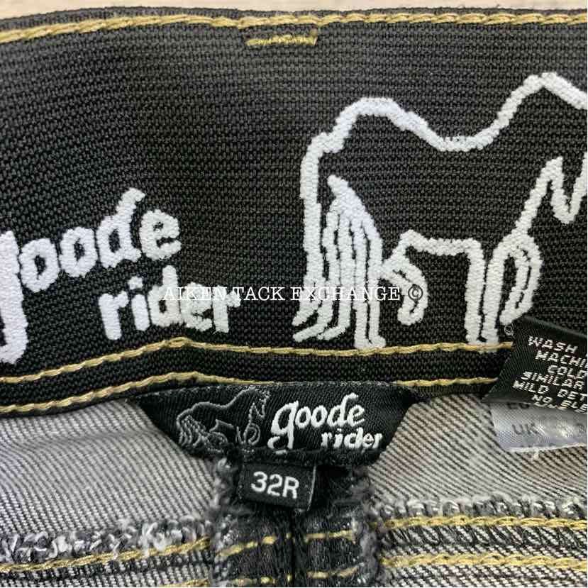 Goode Rider Denim Full Seat Breeches, Size 32 R