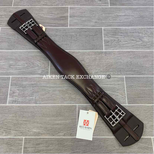 KL Select Red Barn Smart Contour Dressage Girth, Brown, 24"