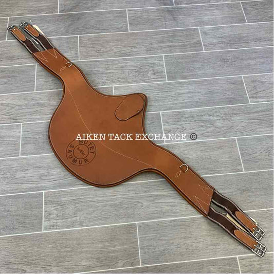 Butet Ergonomic Belly Guard Stud Girth, Brown, 50", Brand New