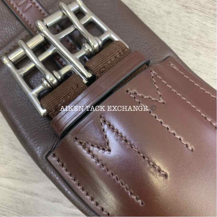 KL Select Red Barn Balance Anatomic Shoulder Relief Dressage Girth, Brown, 20"