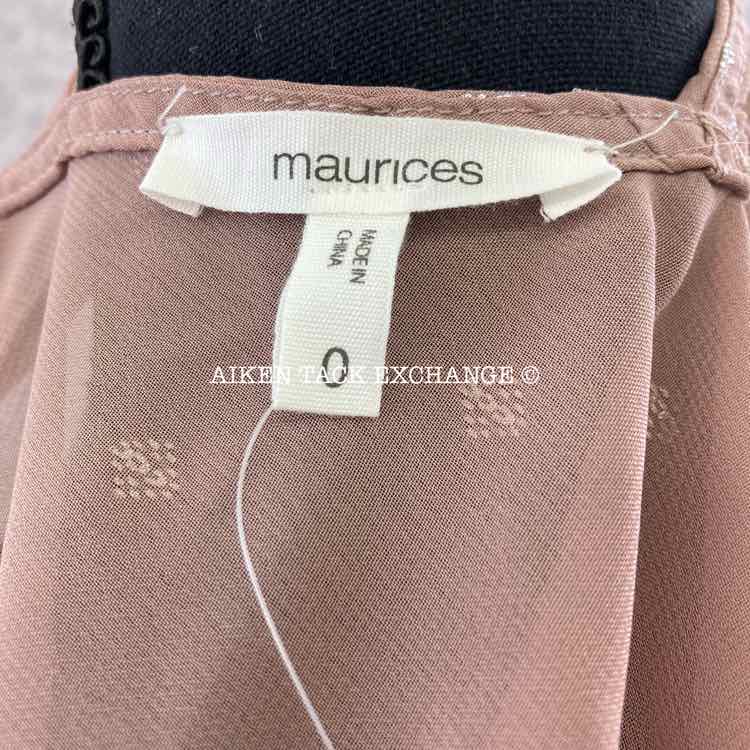 Maurices Long Sleeve Sheer Top, Plus Size 0 (Large)