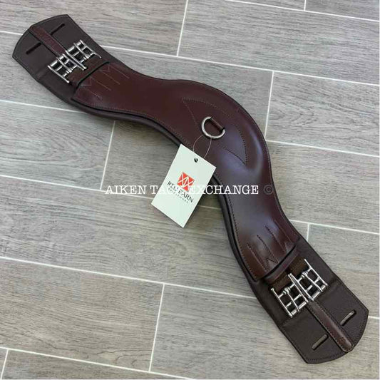 KL Select Red Barn Balance Anatomic Shoulder Relief Dressage Girth, Brown, 22"