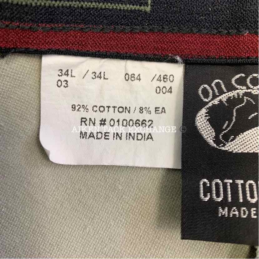 BARGAIN BUNDLE: 2 Pairs of On Course Cotton Naturals Knee Patch Breeches, 34 L