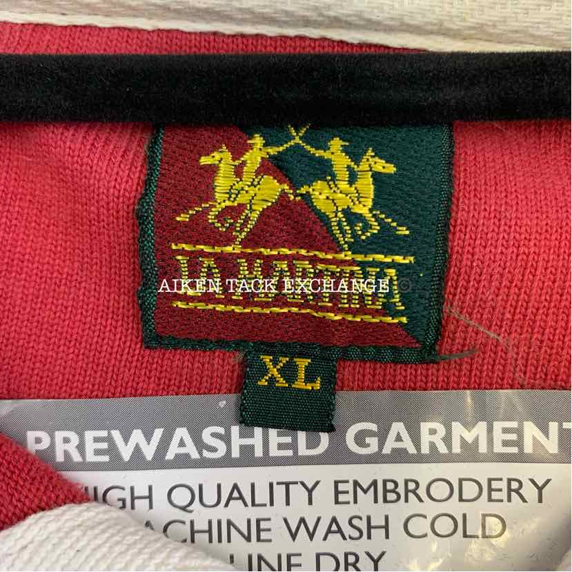 La Martina Polo Gear Long Sleeve Pique Polo Shirt, Size XL