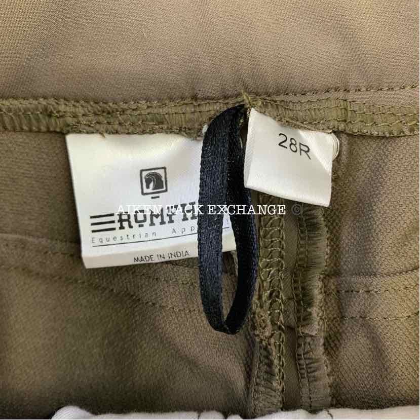 Romfh Sarafina Euro Seat Knee Patch Breeches, Size 28 R