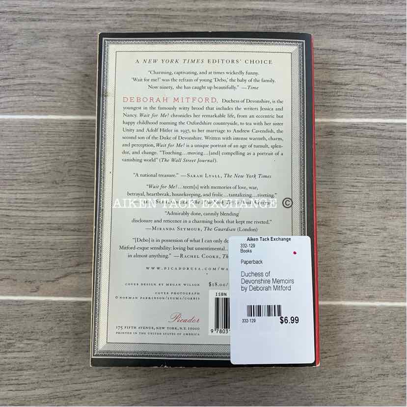 Duchess of Devonshire Memoirs by Deborah Mitford