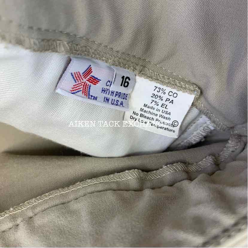 Tailored Sportsman Trophy Hunter Knee Patch Breeches, Size 16