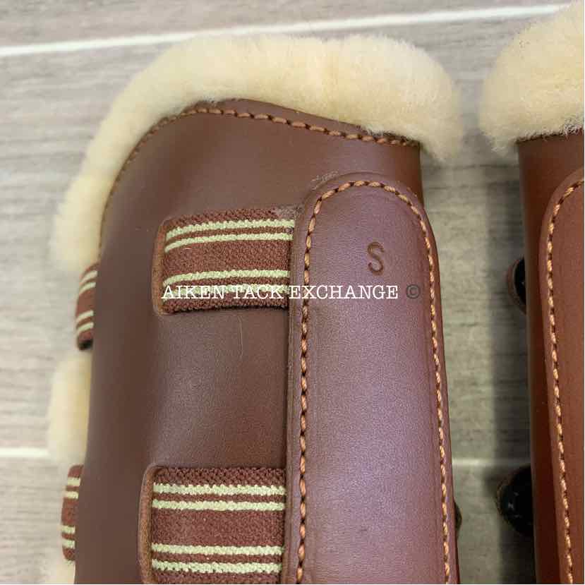 Prestige Sheepskin Lined Leathers Front Boots, Size Small