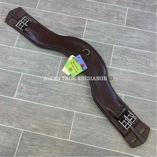 KL Select Red Barn Balance Anatomic Shoulder Relief Dressage Girth, Brown, 30"