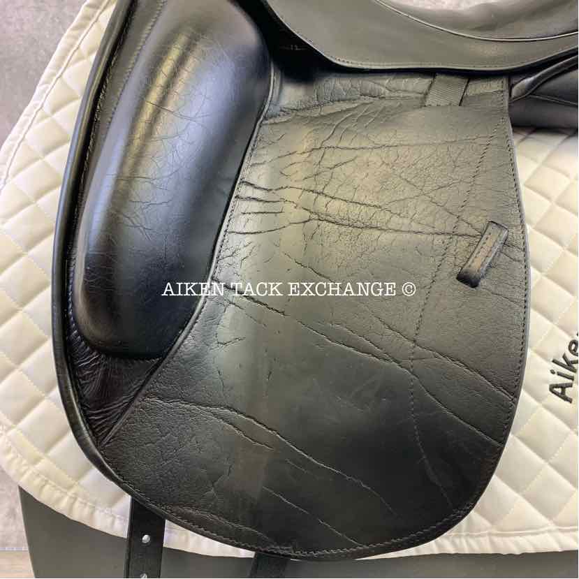 **SOLD** 2012 Custom Saddlery Icon Star Monoflap Dressage Saddle, 17.5" Seat, Adjustable Tree, Wool Flocked Panels