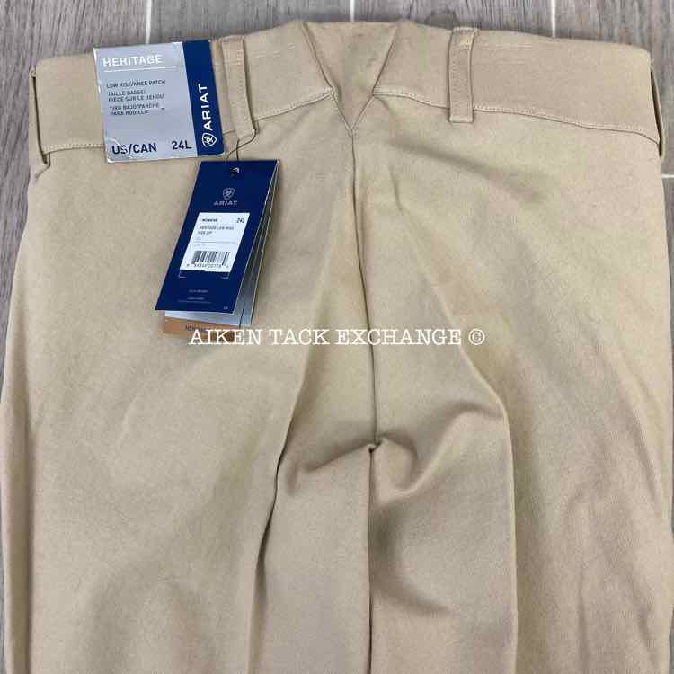 Ariat Heritage Low Rise Knee Patch Breeches, Size 24 L
